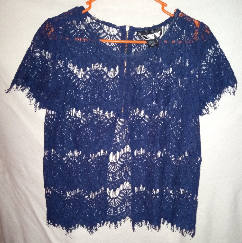 Navy blue Lace blouse